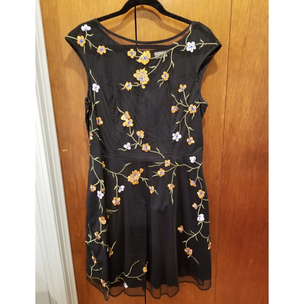 Eshakti black and orange floral dress